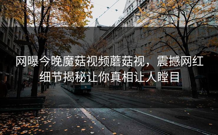 网曝今晚魔菇视频蘑菇视，震撼网红细节揭秘让你真相让人瞠目